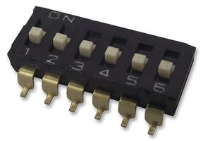 A6S6104H Switch, Raised Actuator, 6 Way, SPST Omron