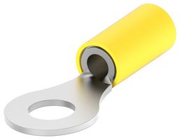 2-35110-1 Terminal, Ring Tongue, 1/4", 10AWG, Yel Amp - Te Connectivity