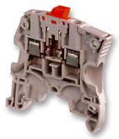 1SNK505310R0000 Terminal Block, DIN Rail, 2Pos, 12AWG Entrelec - Te Connectivity