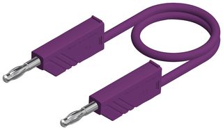 934507109 Test Lead, 4mm Banana Plug, Violet, 1.5m Hirschmann Test And Measurement
