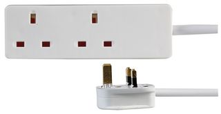 1592 1m Extension Lead Two Gang 1m Pro Elec