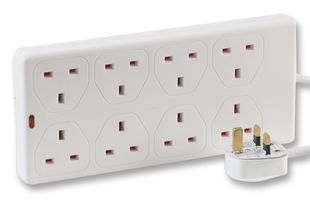 PEL01380 Power Strip, 8 Outlet, 13a, 250V, 5m Pro Elec