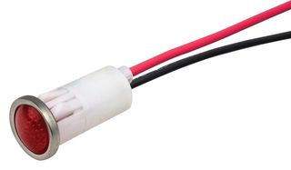 1092D1-12V LED INDICATOR, PANEL, 12.7MM, RED, 12V VCC (VISUAL COMMUNICATIONS COMPANY)