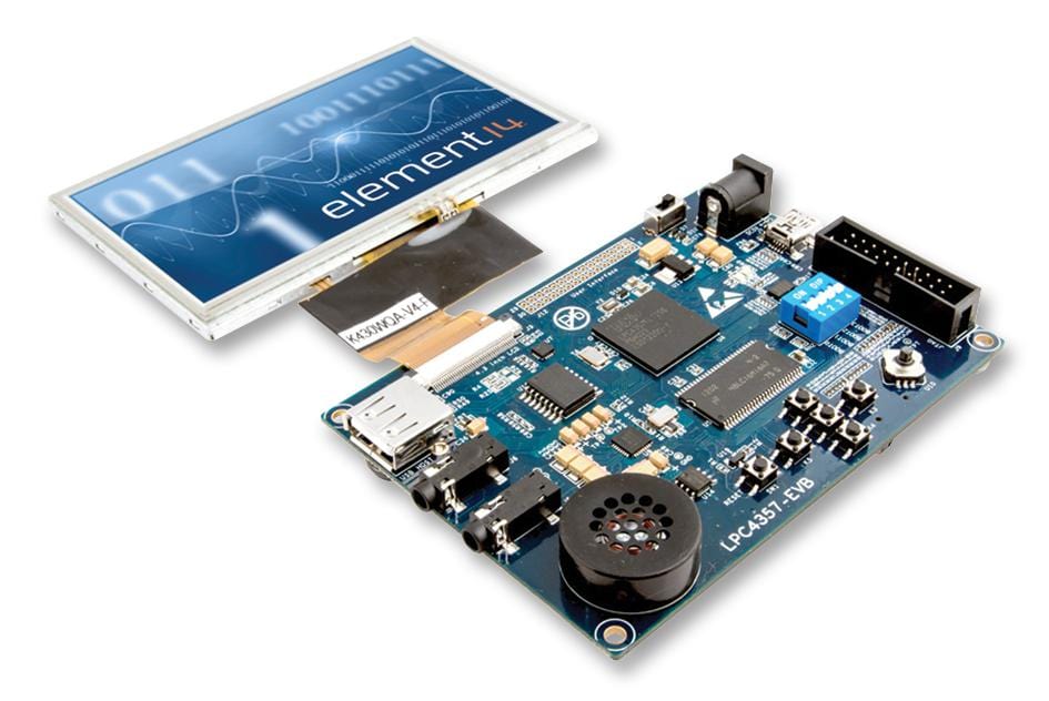 NXP MCU/MPU/DSC/DSP/FPGA Development Kits - Prima LPC4357-K43WQA EVALUATION BOARD, W/ LCD MODULE NXP 2218565 LPC4357-K43WQA