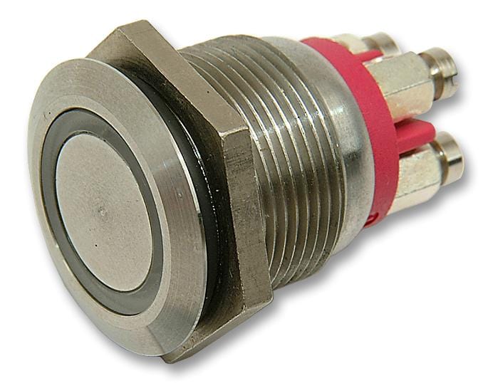 BULGIN LIMITED Vandal Resistant MPI002/TERM/RD SWITCH, ILLUMINATED RED BULGIN LIMITED 3248914 MPI002/TERM/RD