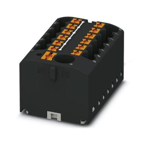 PHOENIX CONTACT Power Distribution Blocks PTFIX 6/12X2,5-G BK TB, POWER DISTRIBUTION, 13P, 12AWG, BLK PHOENIX CONTACT 3242463 PTFIX 6/12X2,5-G BK