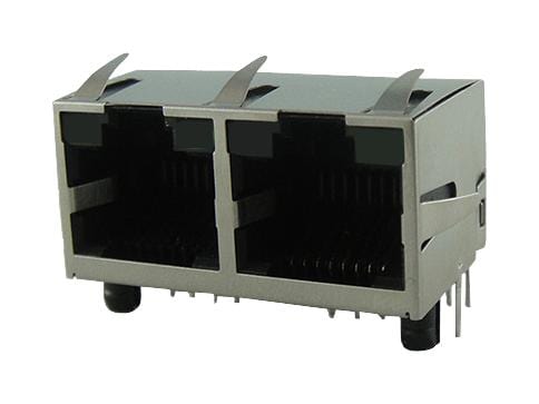 AMPHENOL ICC Plugs & Jacks RJE392881400 RJ45 CONNECTOR, JACK, 8P8C, 2PORT, TH AMPHENOL ICC 3253526 RJE392881400