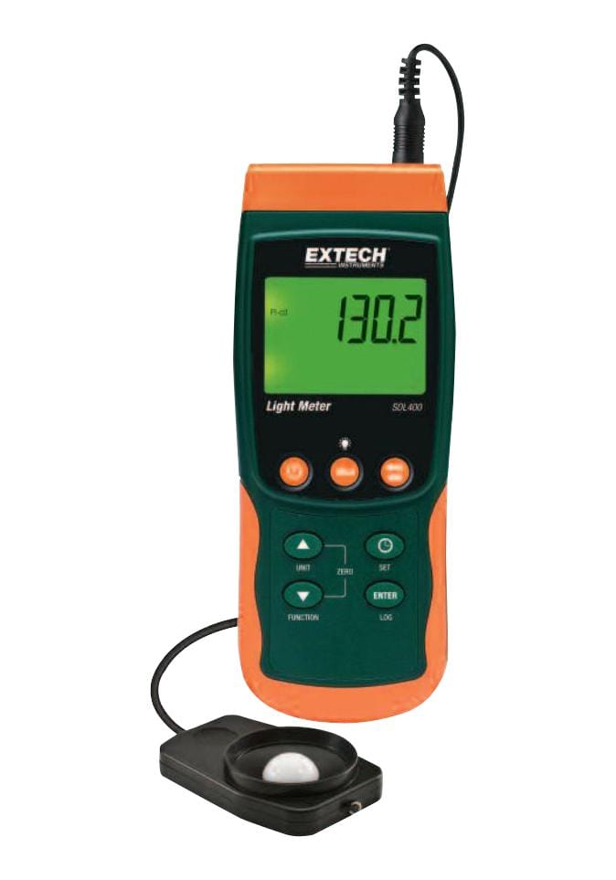 EXTECH INSTRUMENTS Lux SDL400 LIGHT METER /DATALOGGER, 2000 TO 100KLUX EXTECH INSTRUMENTS 2688660 SDL400