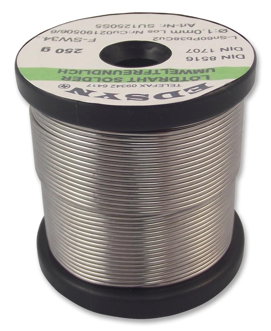 EDSYN Wire SU1250-S5 SOLDER WIRE, FSW34, 1.0MM, 250G EDSYN 3236882 SU1250-S5