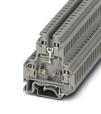 PHOENIX CONTACT DIN Rail Mount UKK 5-2DIO/UL-O/UL-UR DIN RAIL TB, DIODE, 4WAY, 12AWG PHOENIX CONTACT 3240762 UKK 5-2DIO/UL-O/UL-UR