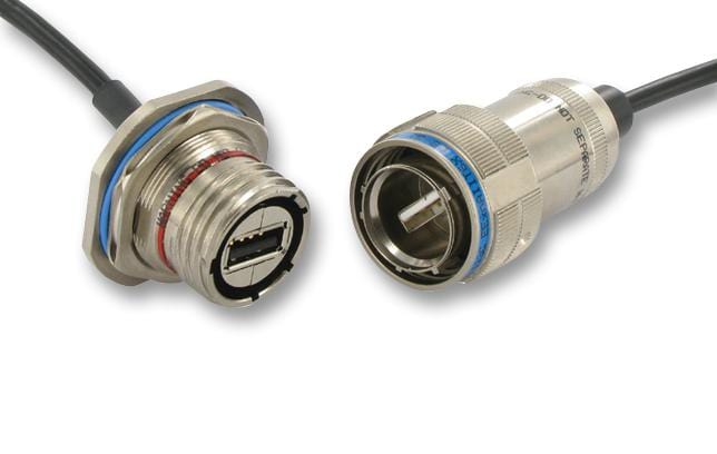 AMPHENOL SOCAPEX USB Cables USBFTVX2SA2G03A USB CABLE, TYPE 2.0 A, RCPT-PLUG, 0.3M AMPHENOL SOCAPEX 2478035 USBFTVX2SA2G03A