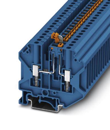PHOENIX CONTACT DIN Rail Mount USST 4-MT BU DINRAIL TERMINAL BLOCK, 2WAY, 10AWG, BLU PHOENIX CONTACT 3241219 USST 4-MT BU