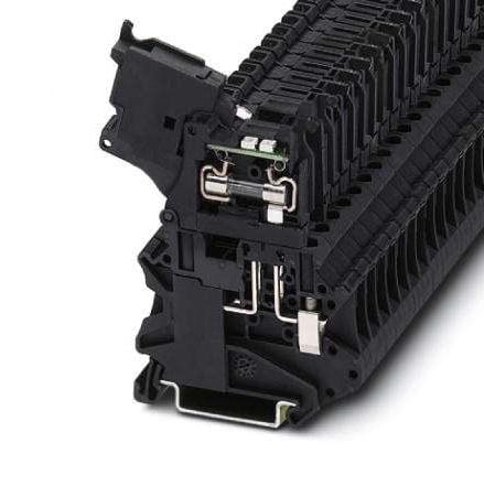 PHOENIX CONTACT Fused UT 4-HESILED 24 (5X20) 120KOHM TERM BLK, FUSED, 2WAYS, 5X20, 6MM2 PHOENIX CONTACT 3286557 UT 4-HESILED 24 (5X20) 120KOHM