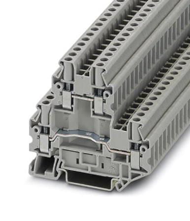 PHOENIX CONTACT DIN Rail Mount UTTB  4-BE DINRAIL TERMINAL, 4WAY, 10AWG, GRY PHOENIX CONTACT 3241289 UTTB  4-BE