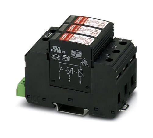 PHOENIX CONTACT Data Line / Mains Surge Protectors VAL-MS 320/3+0-FM SURGE PROTECTOR, 40KA, 320V PHOENIX CONTACT 3252741 VAL-MS 320/3+0-FM