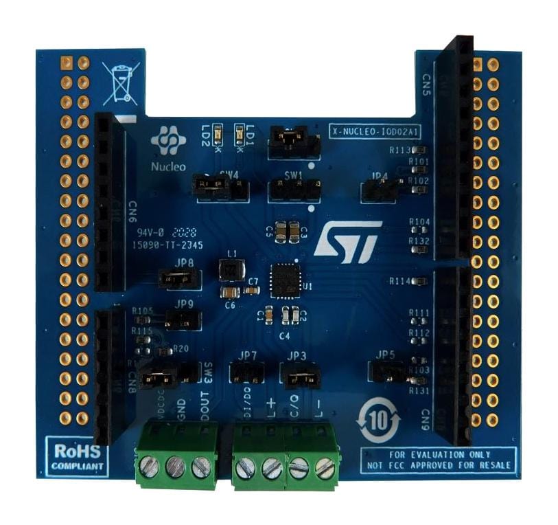 STMICROELECTRONICS ARM X-NUCLEO-IOD02A1 EXPANSION BOARD, STM32 NUCLEO DEV BOARD STMICROELECTRONICS 3581043 X-NUCLEO-IOD02A1