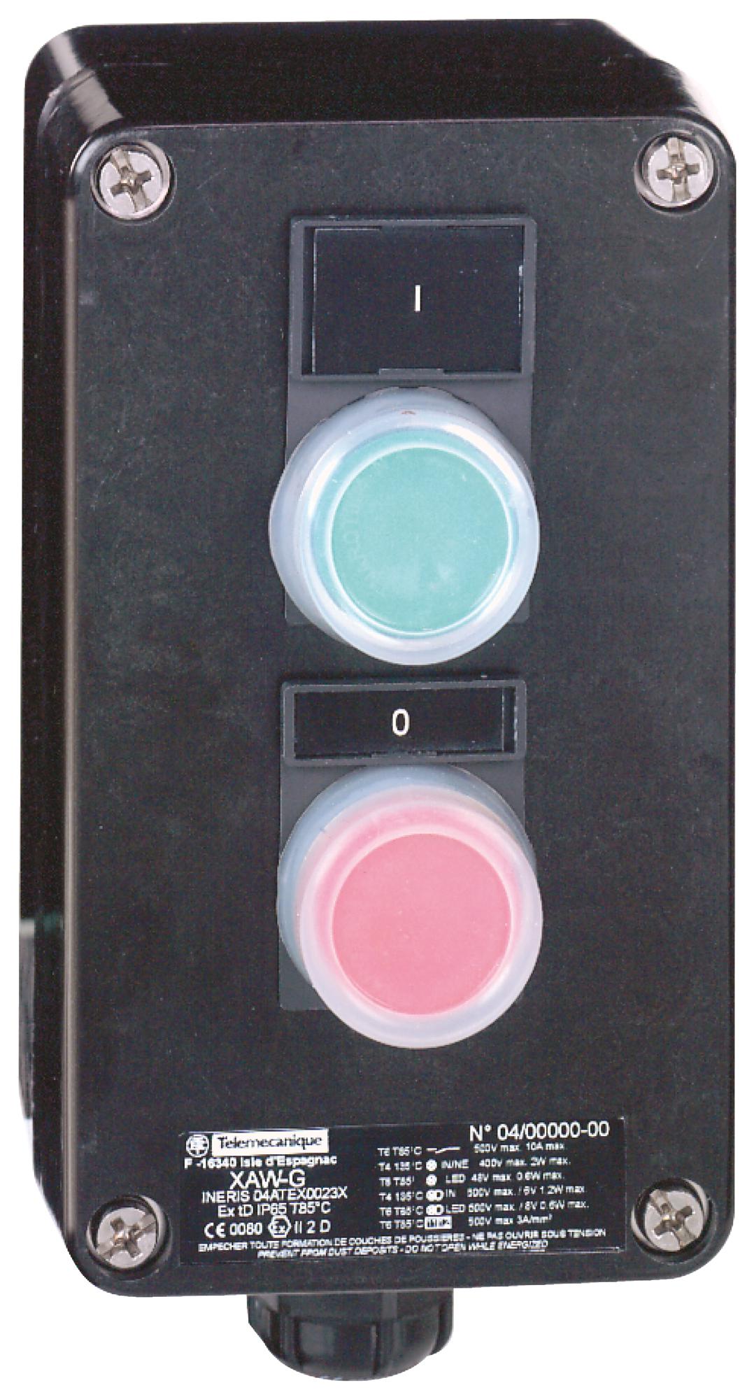 SCHNEIDER ELECTRIC Control Station XAWG210EX CONTROL STATION SWITCH, SPST-NO/NC SCHNEIDER ELECTRIC 3111784 XAWG210EX