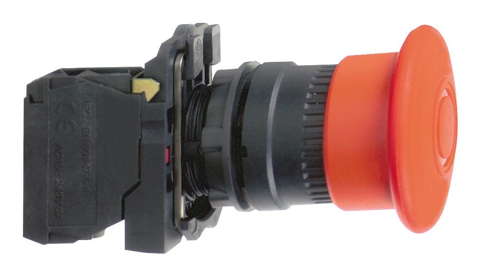 SCHNEIDER ELECTRIC Emergency Stop XB5AT845 EMERGENCY STOP SWITCH, SPST-NO/NC, 120V SCHNEIDER ELECTRIC 2614827 XB5AT845