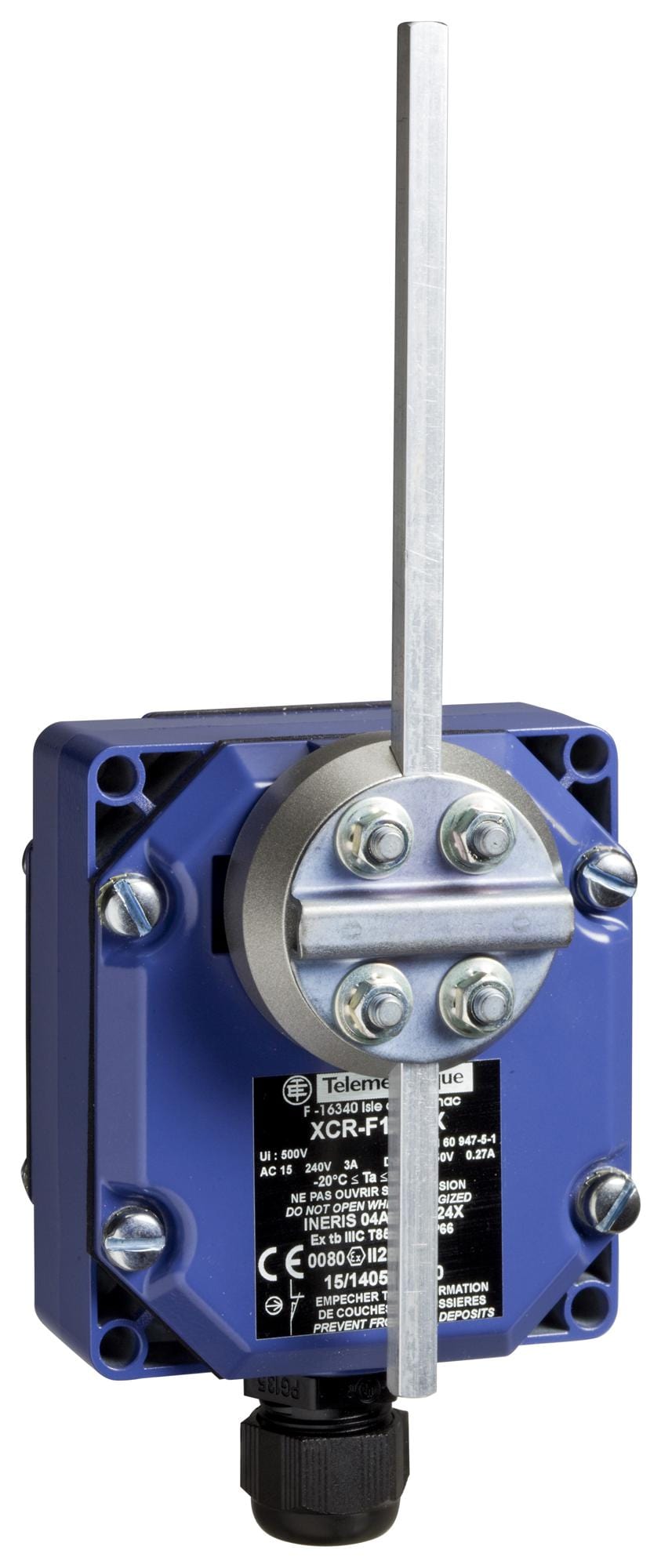 SCHNEIDER ELECTRIC Limit Switch XCRE181EX LIMIT SW, ROD LEVER, DPST-NO/NC, 3A SCHNEIDER ELECTRIC 3108020 XCRE181EX