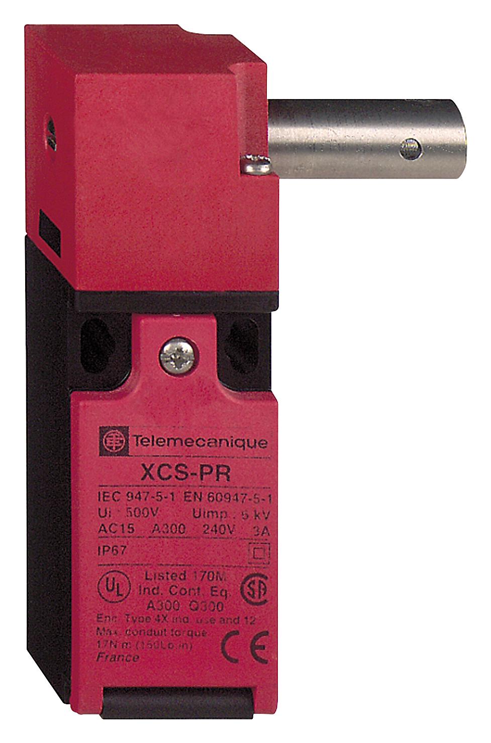 TELEMECANIQUE SENSORS Safety interlock XCSPR951 SAFETY SWITCH, DPST-NC/SPST-NO, 6A, 120V TELEMECANIQUE SENSORS 3212935 XCSPR951