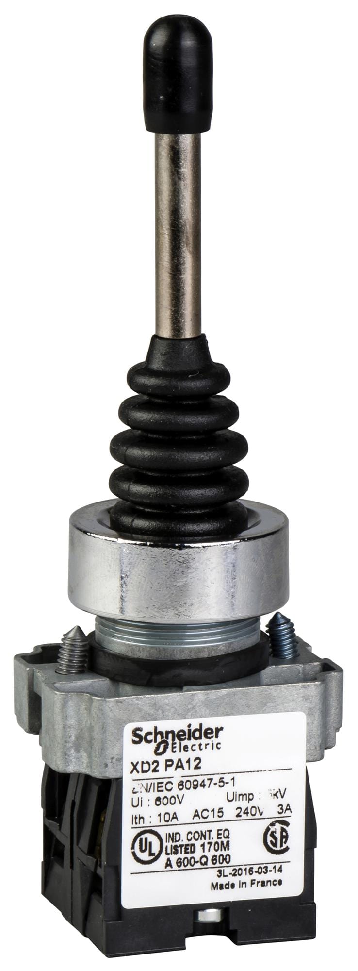 SCHNEIDER ELECTRIC Potentiometer XD2PA227 JOYSTICK SWITC, SPST-NO, 2 POS, 3A, 240V SCHNEIDER ELECTRIC 3111946 XD2PA227