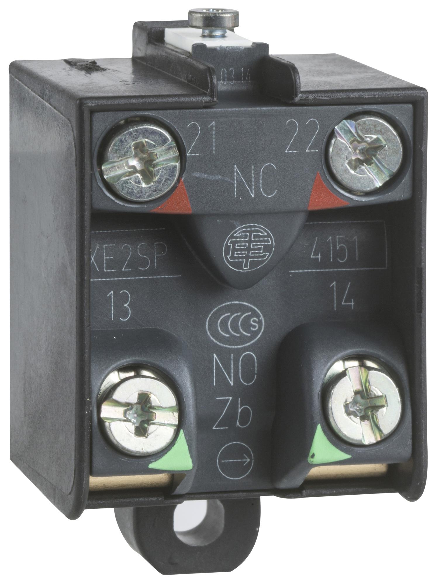 SCHNEIDER ELECTRIC Contact Blocks XE2SP4151B CONTACT BLOCK, 2POLE, SCREW SCHNEIDER ELECTRIC 3114840 XE2SP4151B