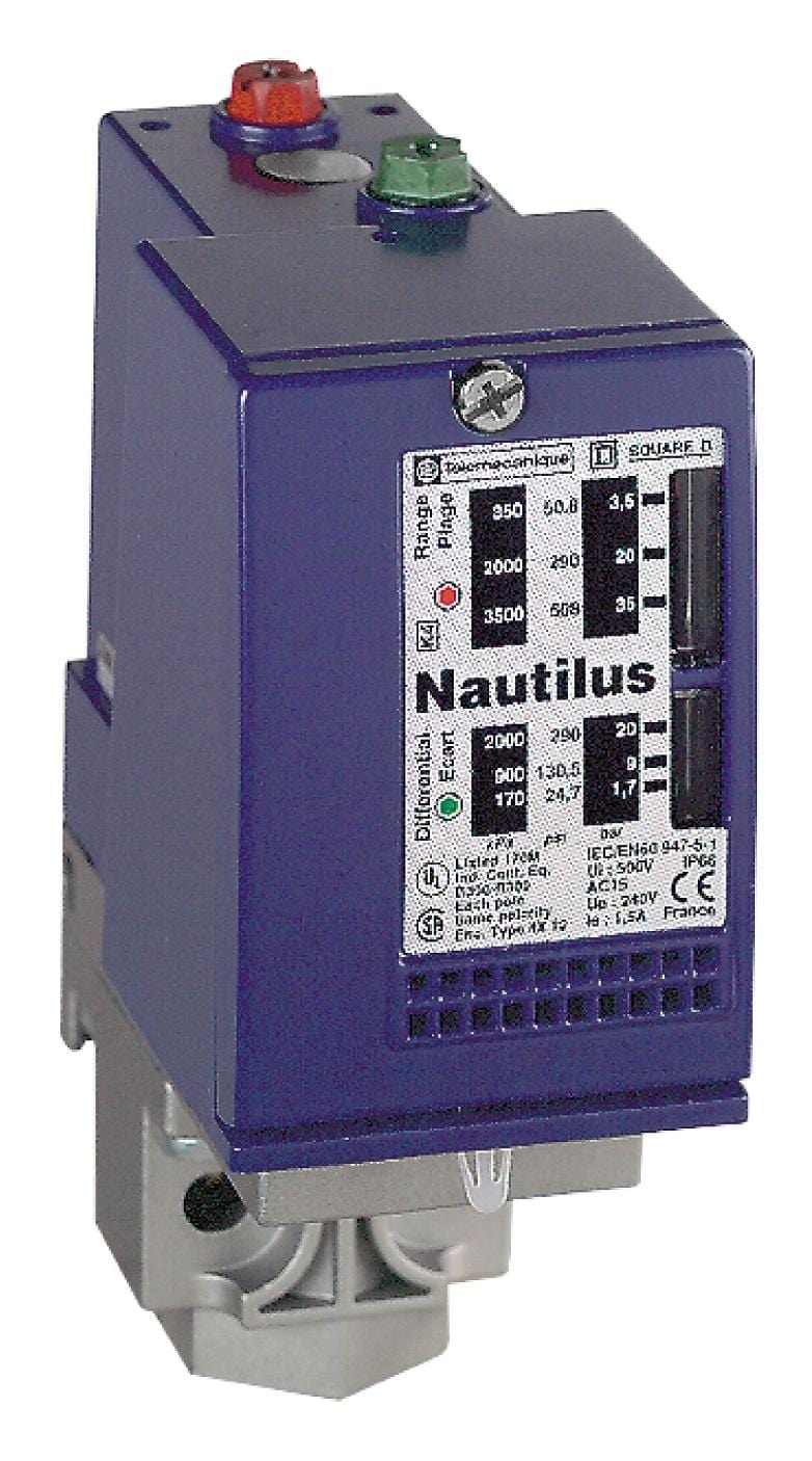 TELEMECANIQUE SENSORS Switches XMLC010B2S12 PRESSURE SWITCH, 2CO, 10BAR, PANEL TELEMECANIQUE SENSORS 3131104 XMLC010B2S12