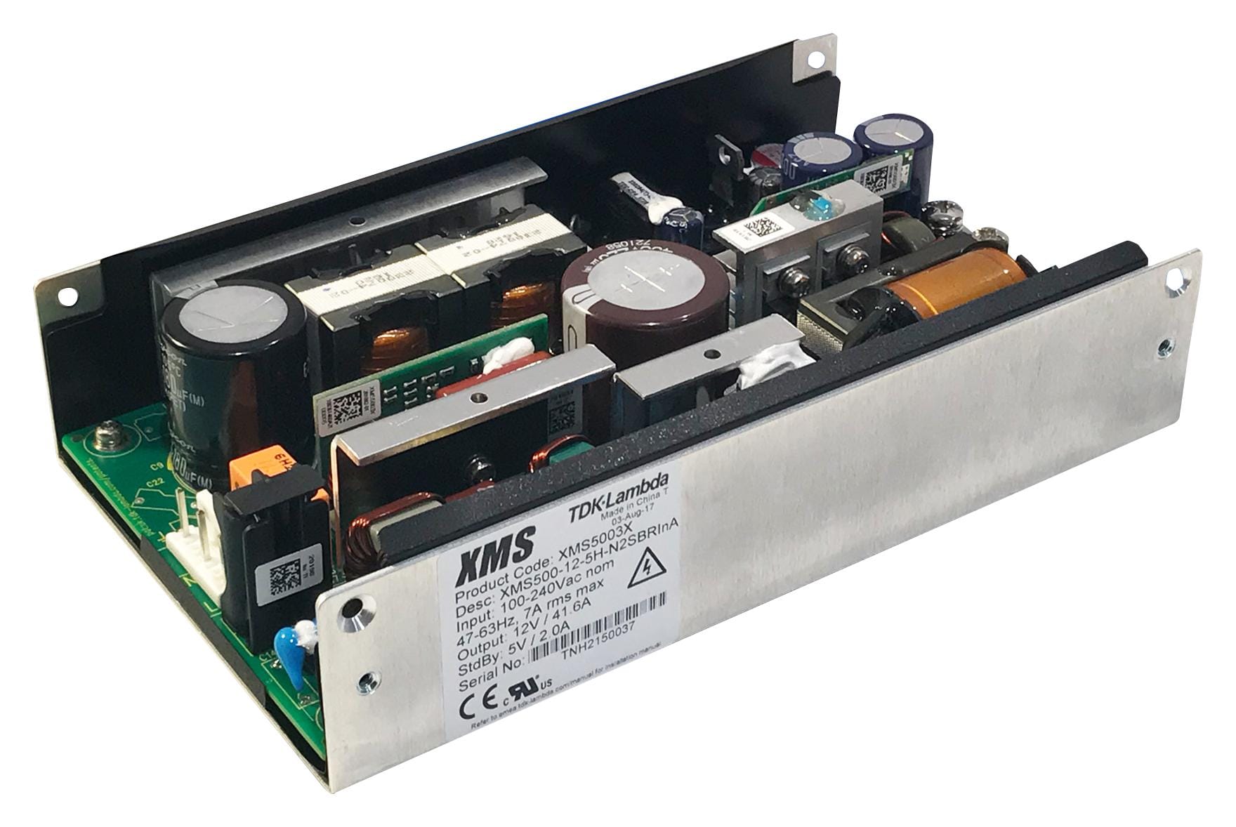 TDK-LAMBDA Enclosed - Single Output XMS5006G POWER SUPPLY, MEDICAL, AC-DC, 12V, 41.6A TDK-LAMBDA 2849391 XMS5006G