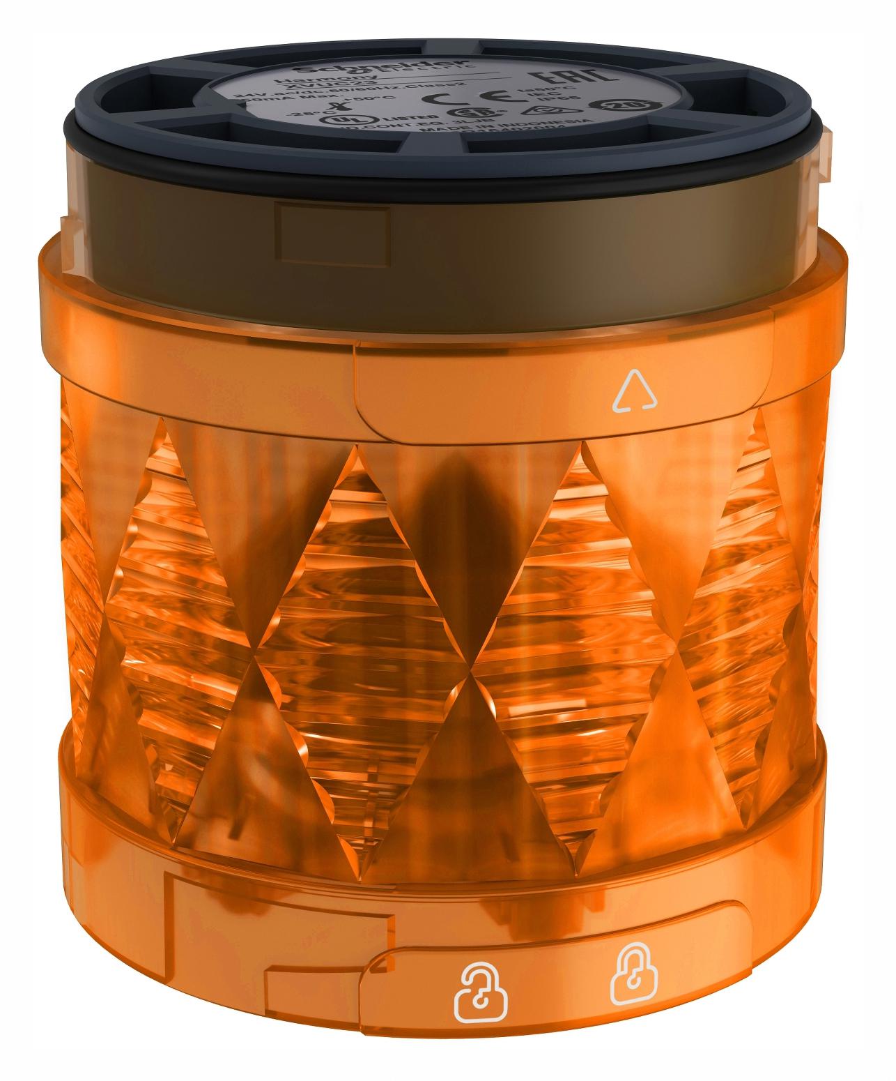 SCHNEIDER ELECTRIC Visual Signal Indicator Units XVUC45 VISUAL INDICATOR UNIT, FLASHING, ORANGE SCHNEIDER ELECTRIC 3116142 XVUC45