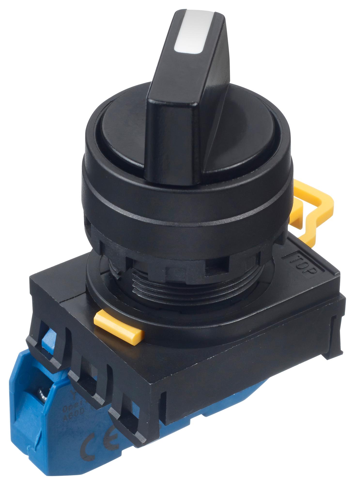 IDEC Rotary YW1S-21E10 ROTARY SWITCH, 2 POS, 10A, 120VAC IDEC 2833798 YW1S-21E10