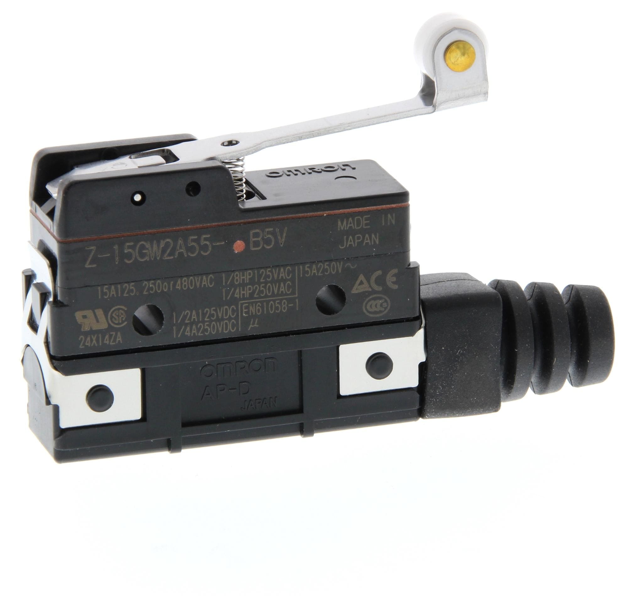 OMRON Microswitch Z-15GW2A55-B5V MICROSWITCH, SPDT, 15A, 250VAC, SCREW OMRON 3413309 Z-15GW2A55-B5V